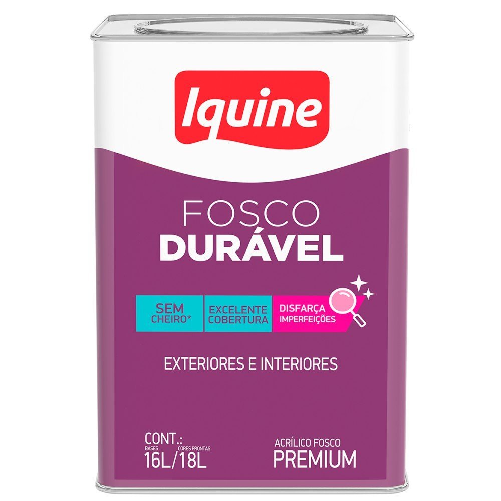Iquine Tinta Fosco Durável Exteriores e Interiores 16L/18L