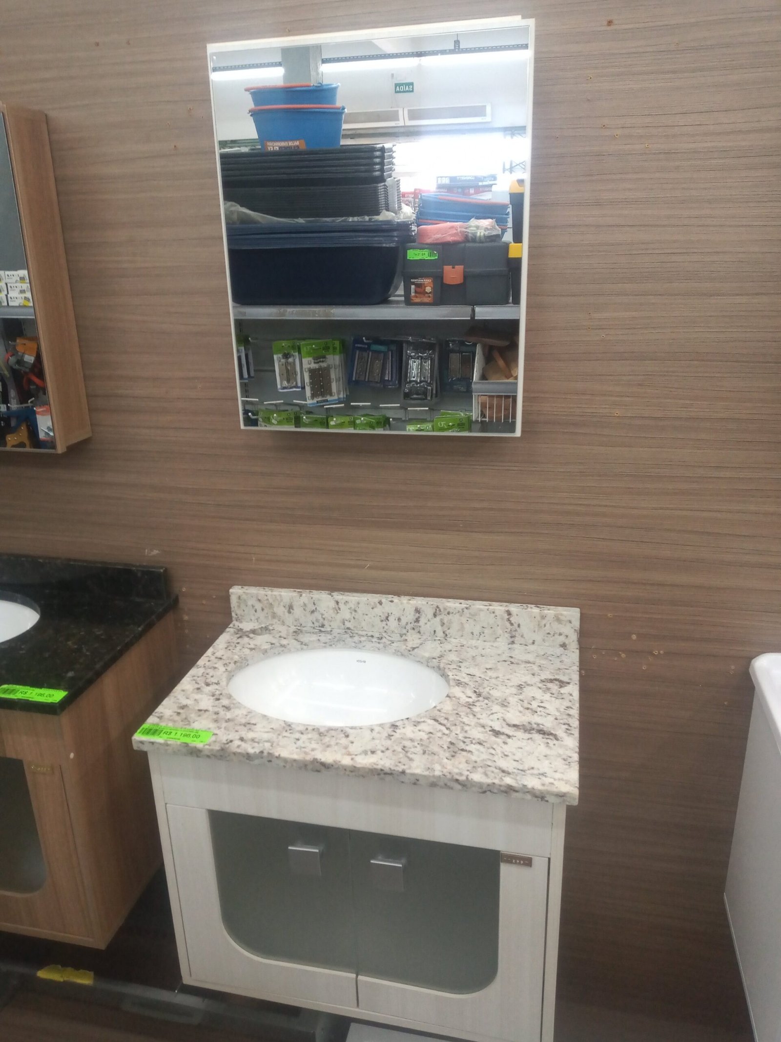 Gabinete Conjunto Siena Suspenso Bianco/Amarelo