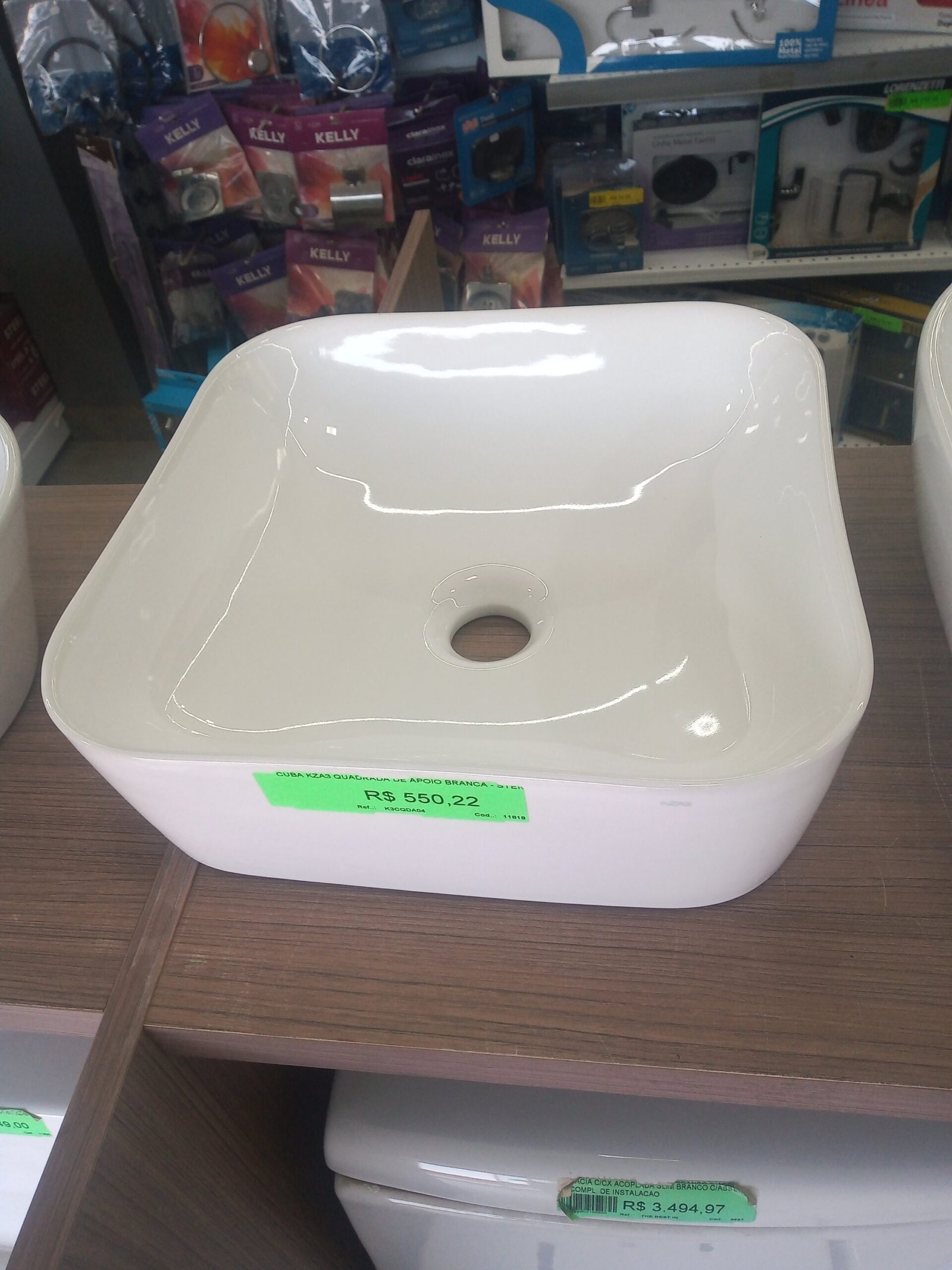 Cuba Kza3 Quadrada de Apoio Branca