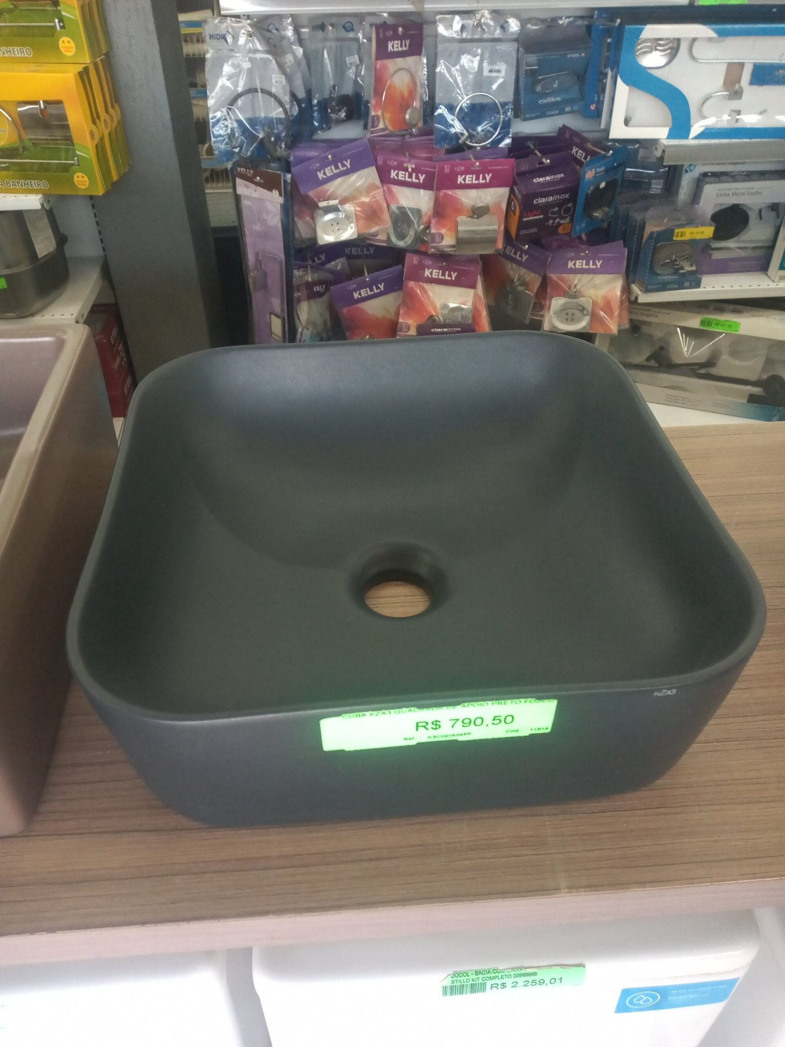 Cuba Kza3 Quadrada de Apoio Preto Fosco